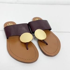 Tory Burch Brown and Gold Sandals